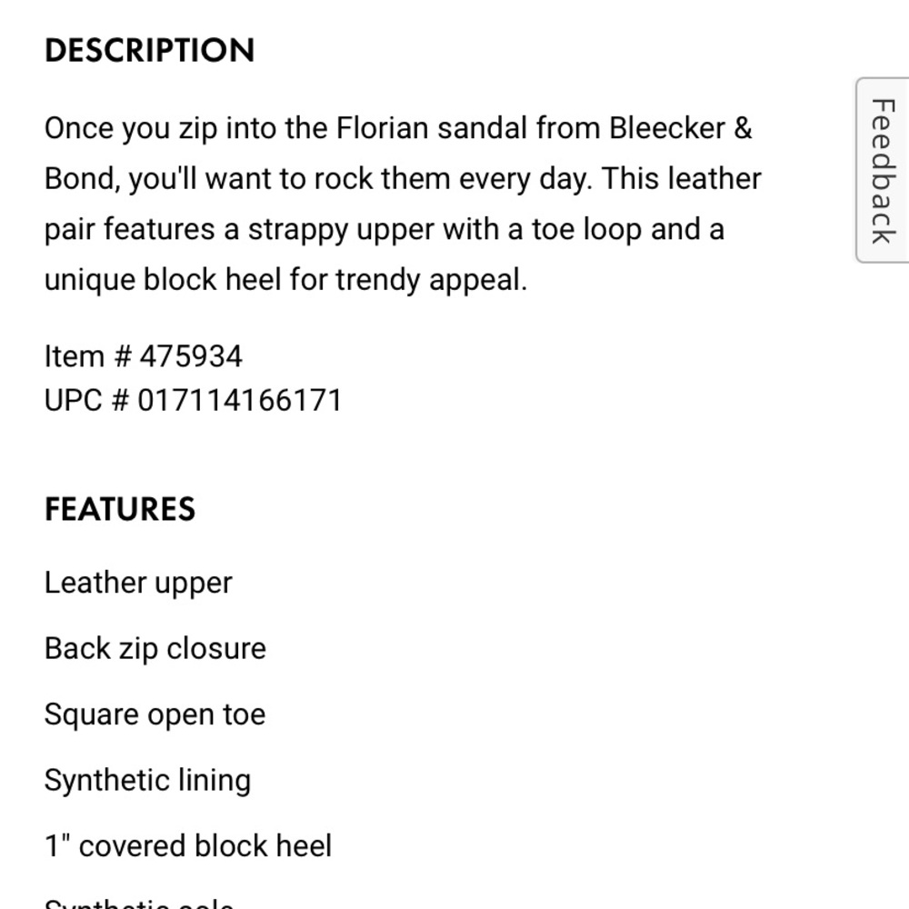 Bleecker & Bond Sandals NWB - Picture 4 of 4